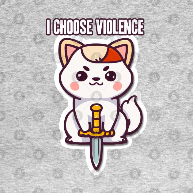 I Choose Violence Dog by karutees